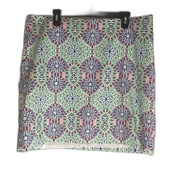 Talbots Blue & Green Medallion Print Pencil Skirt Women's Size 18 Knee Length - Picture 10 of 10